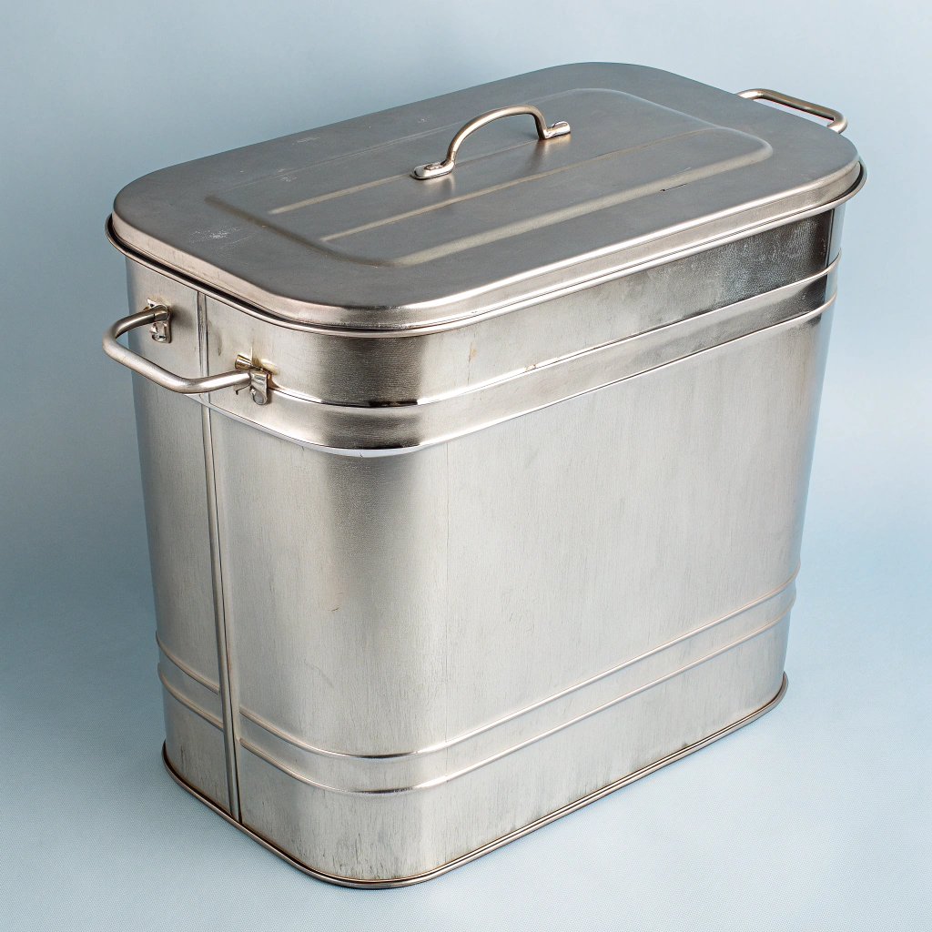 Clean trash bin back at the house