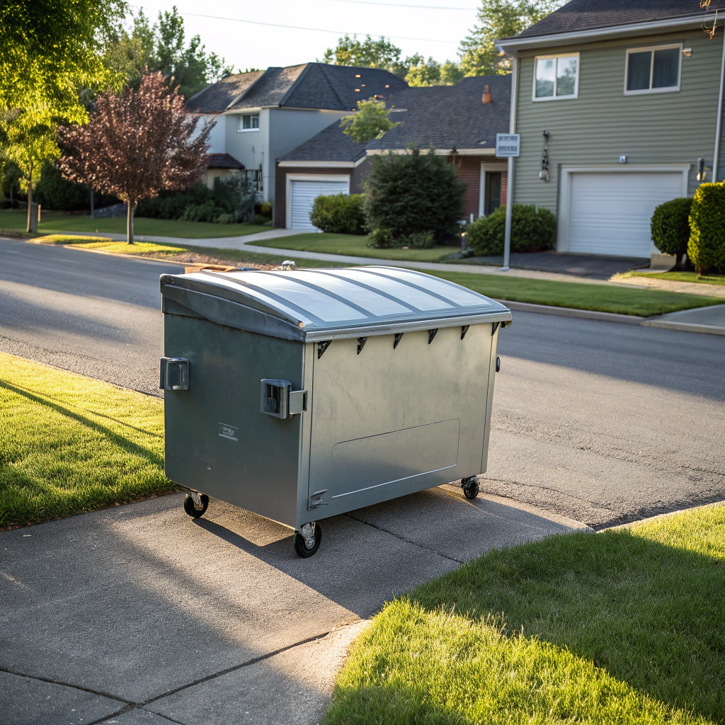 Standard full-sized residential trash cans